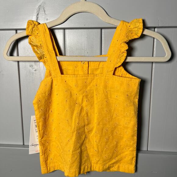 Sovereign Code Girl's Eyelet Yellow Tank Top Size 4 NEW - Picture 2 of 5